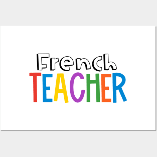 Rainbow French Teacher Posters and Art